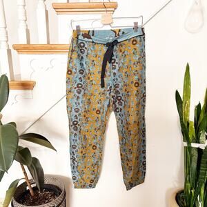 Nore by Sisters Italian Cotton Joggers Leopard Print Pants Made in Italy Size XS